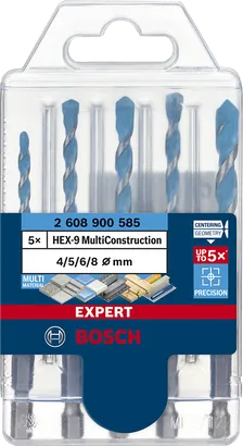 Set mata bor Bosch EXPERT HEX-9 MultiConstruction 4/5/6/8 mm.